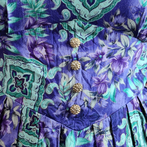 💥BLACK FRIDAY BOGO FREE EVERYTHING💥 XL Vintage Cottagecore Floral Midi Dress - Picture 8 of 10